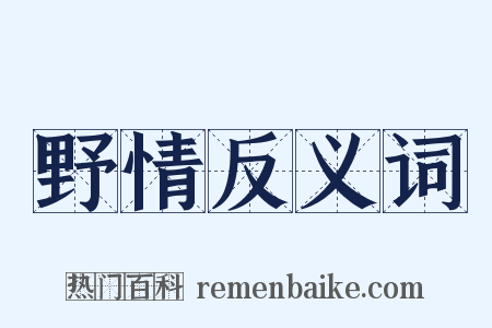 野情反义词是什么意思的图片